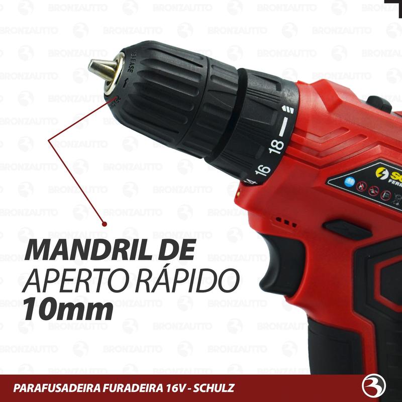 T−FAL FV4670J0 Furadeira Parafusadeira 16v 10mm 3/8 Sem Fio Com Acessórios e